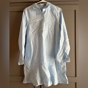 Tommy Bahama Light Blue Linen Blend Shirt Dress